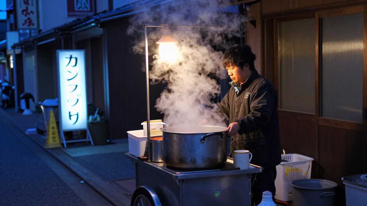 Before Sunrise in Tokyo at Sunrise Light in in Tokyo, Japan