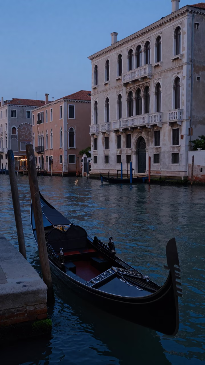 Before Sunrise in Venice at Sunrise Light in in Venice, Italy
