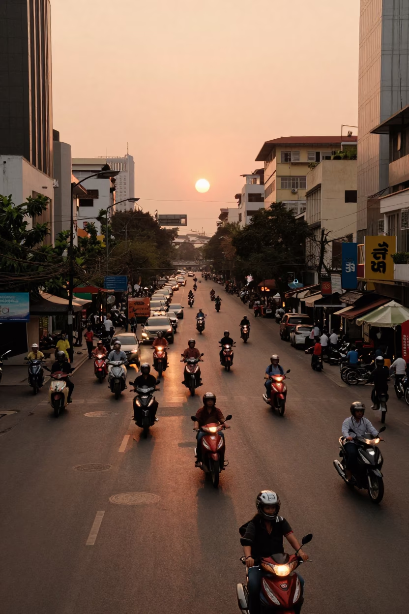 Before Sunset in Ho Chi Minh City in in Ho Chi Minh City, Vietnam