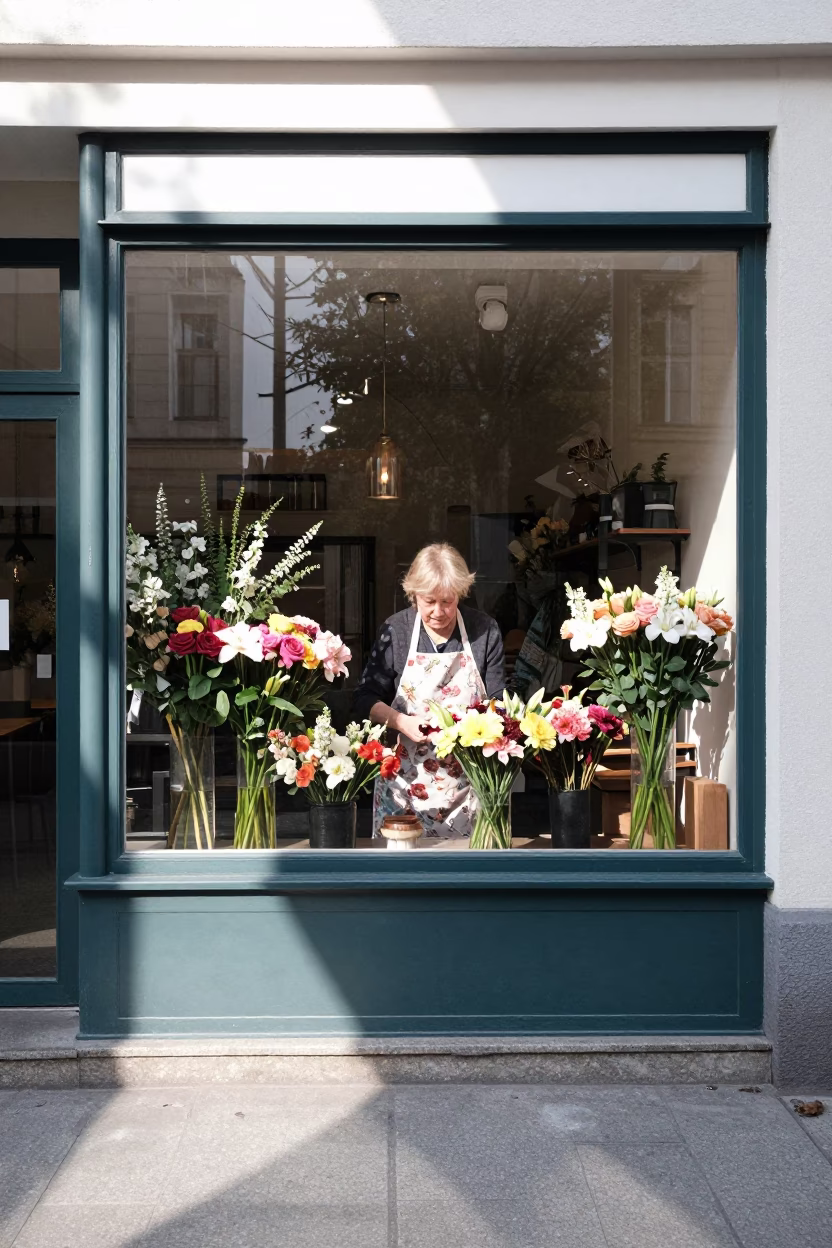 Behind Counter in Berlin in in Berlin, Germany