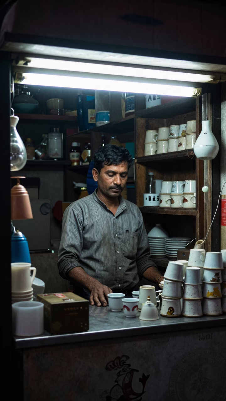 Behind Counter in Kathmandu in in Kathmandu, Nepal