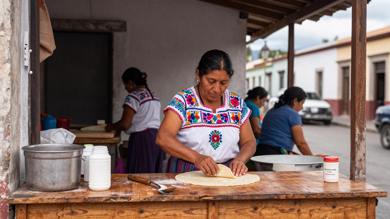 Behind Counter in Oaxaca in in Oaxaca, Mexico