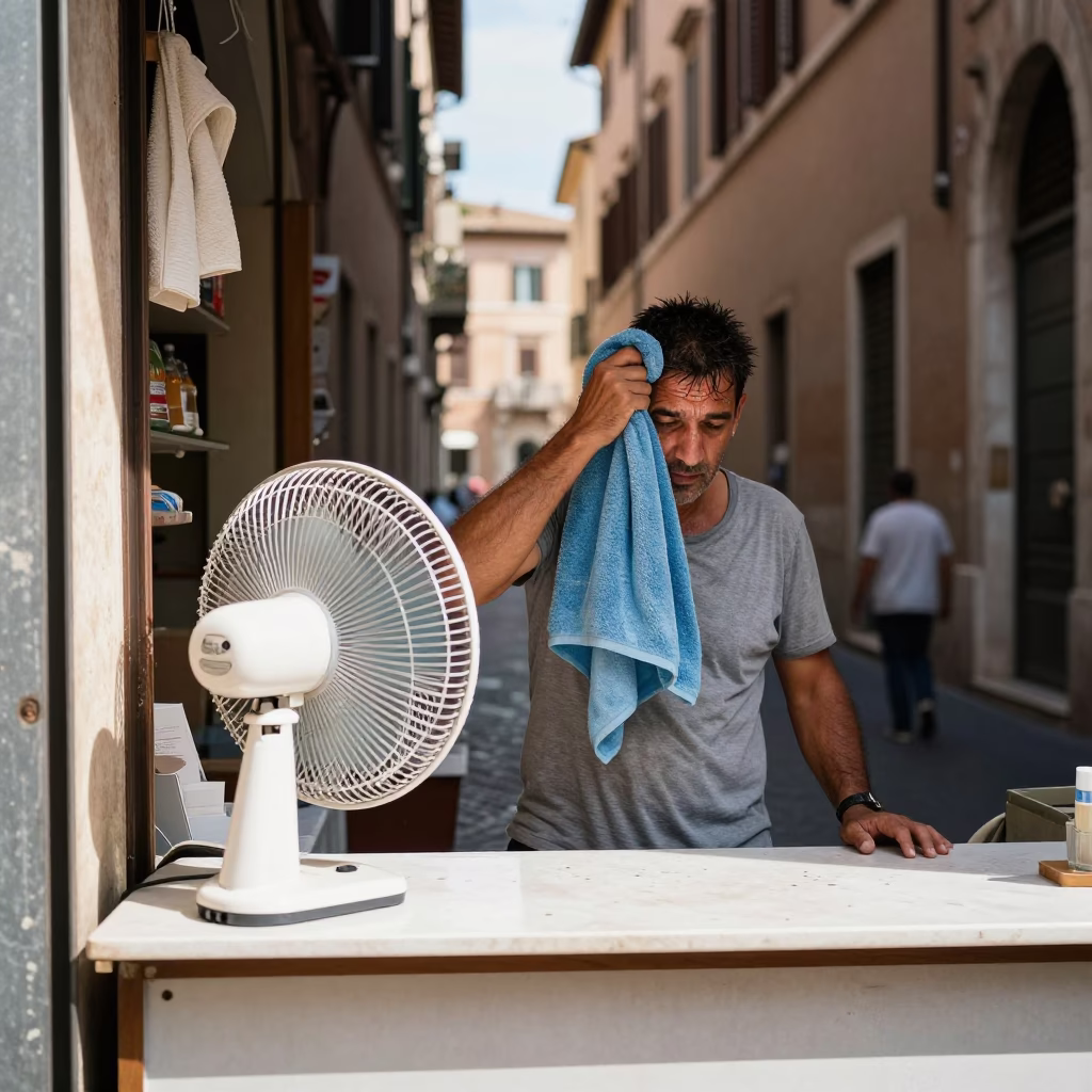 Behind Counter in Rome in in Rome, Italy
