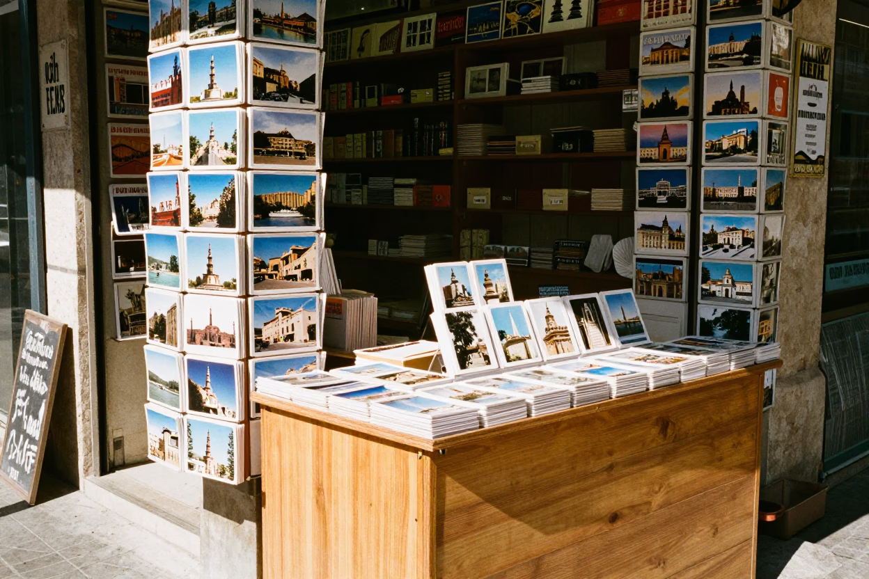 Beirut Shop Display at Bright Midmorning Light in in Beirut, Lebanon