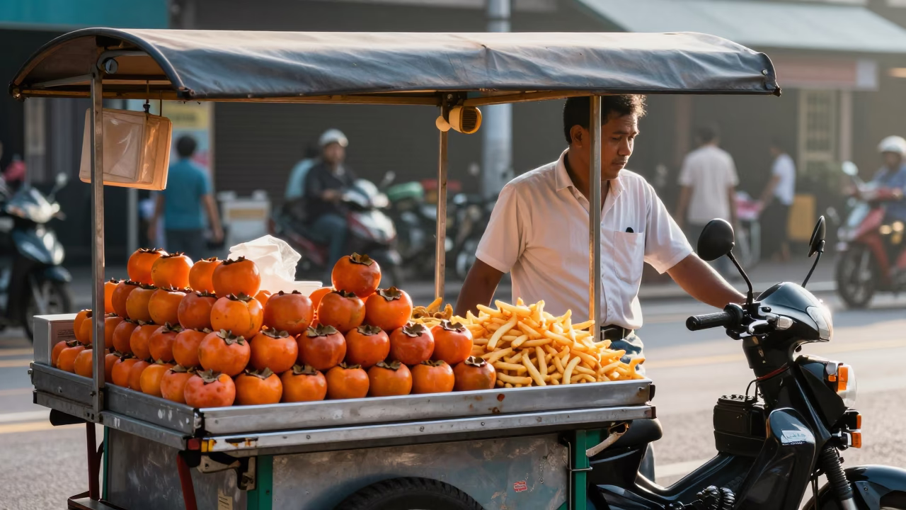 Belgian Frites just after sunrise in Kuala Lumpur in in Kuala Lumpur, Malaysia