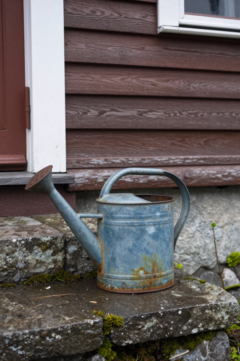 Bergen Rusty Watering Can in in Bergen, Norway