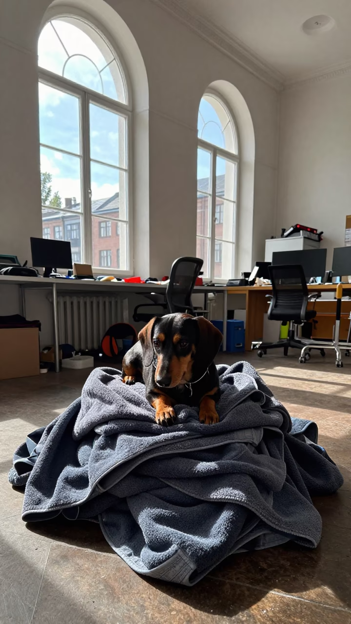 Berlin Dog at Afternoon Light in in Berlin, Germany