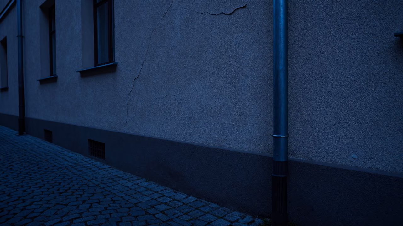 Berlin Metal Details at The Predawn Darkness Light in in Berlin, Germany