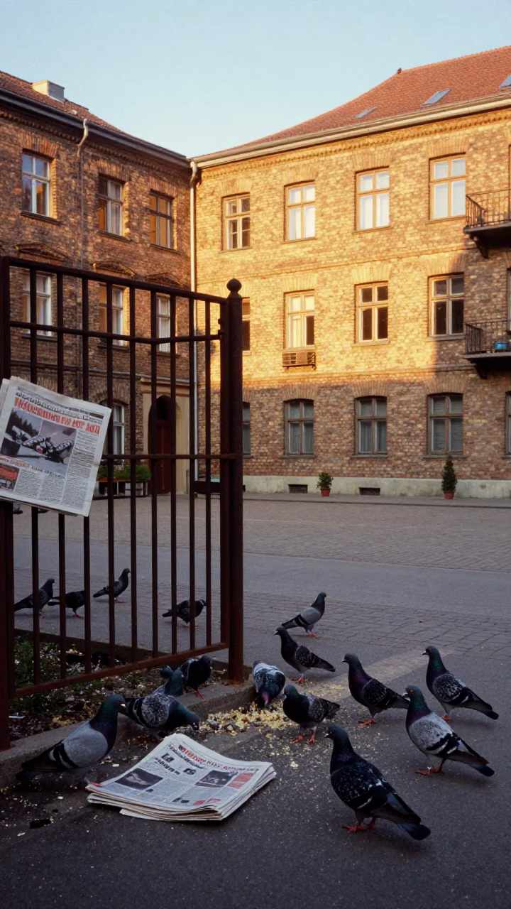 Berlin Newspapers at Golden Hour in in Berlin, Germany