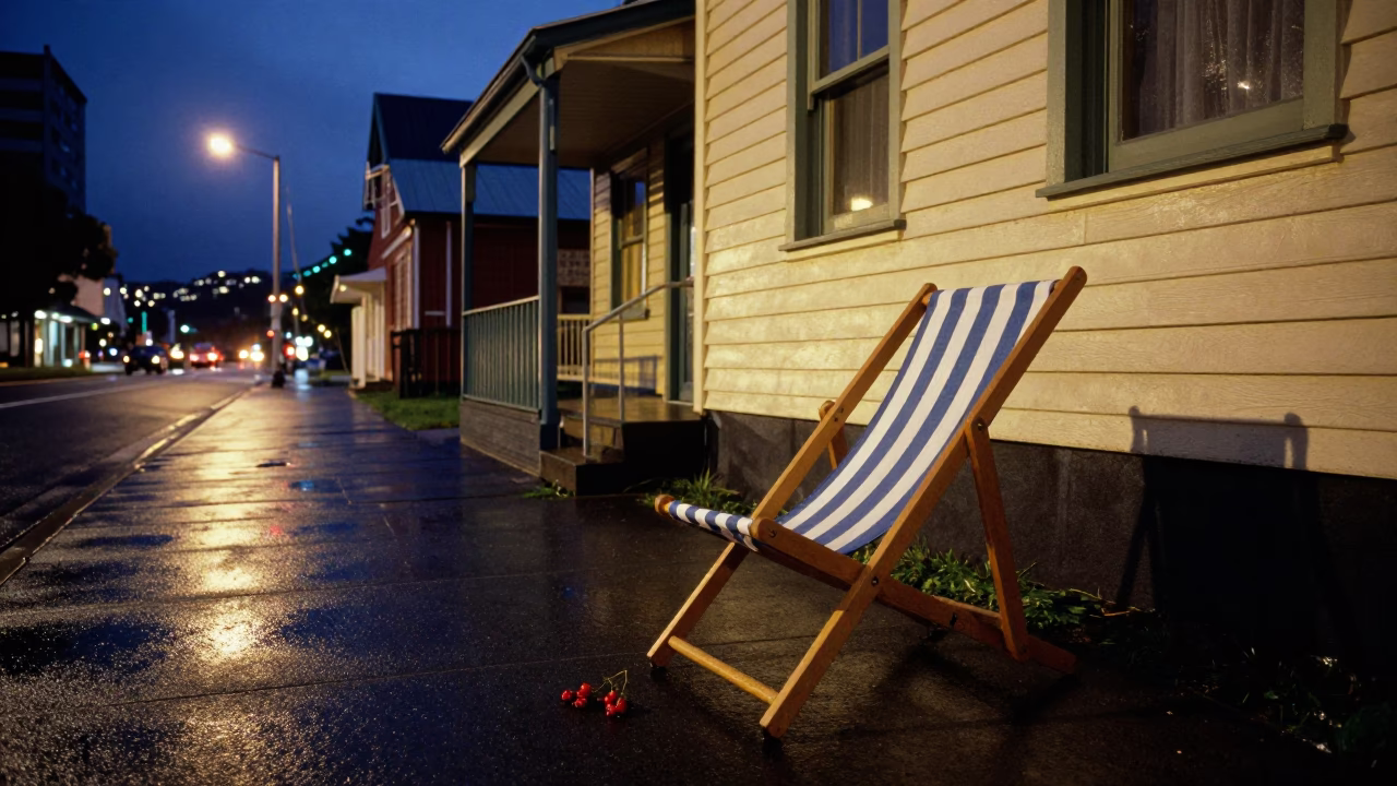 Berry after dark in Hobart in in Hobart, Tasmania, Australia