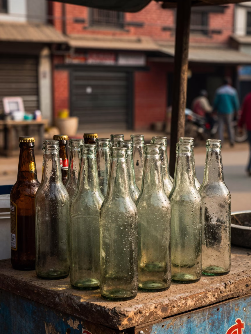 Beverage Stall in Kathmandu in in Kathmandu, Nepal