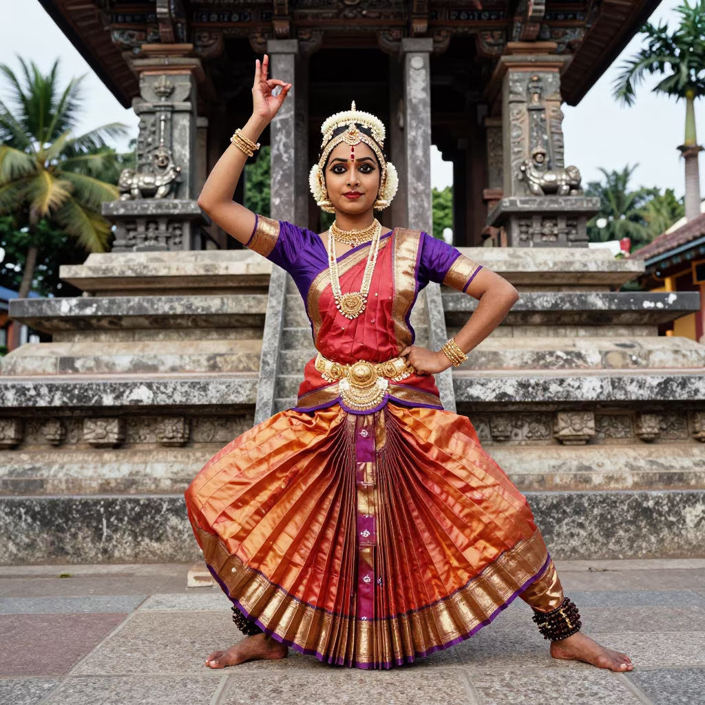 Bharatanatyam Dancer in Incheon Noon Light in in Incheon