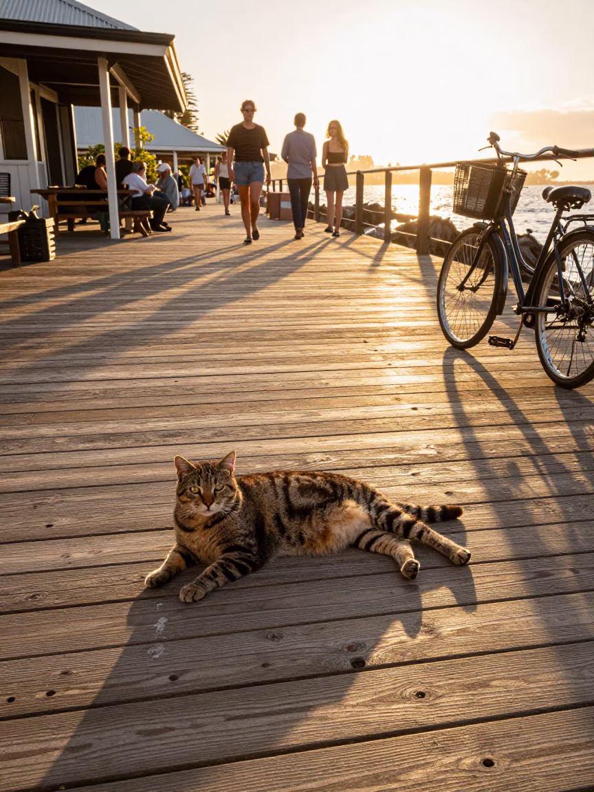 Bicycle at Golden Hour in Perth in in Perth, Western Australia, Australia