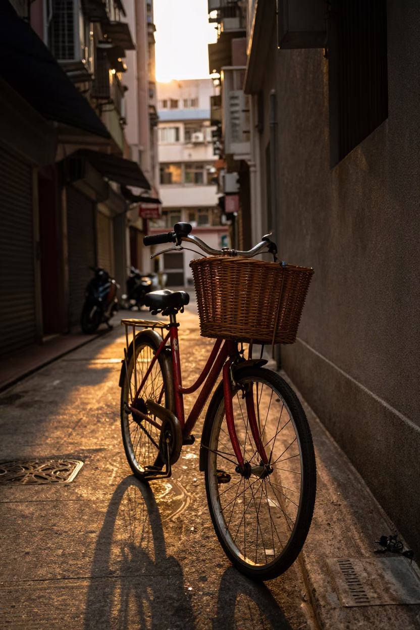 Bicycle Basket in Hong Kong in in Hong Kong, Hong Kong