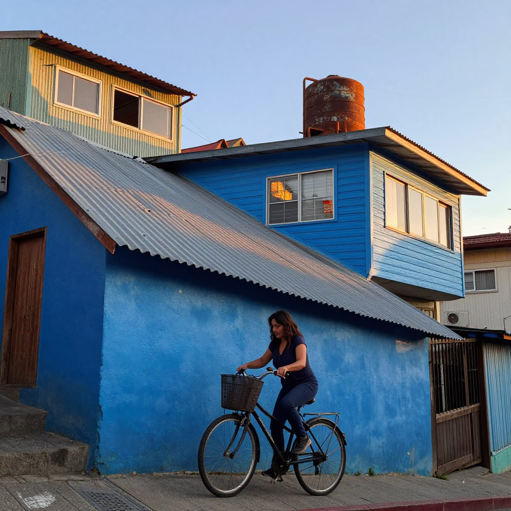 Bicycle Basket in Valparaiso in in Valparaiso, Chile