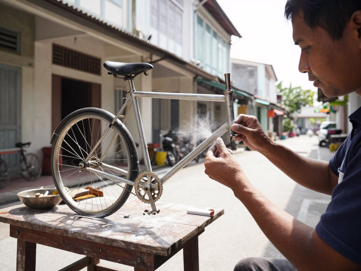 Bicycle Frame in George Town in in George Town, Malaysia