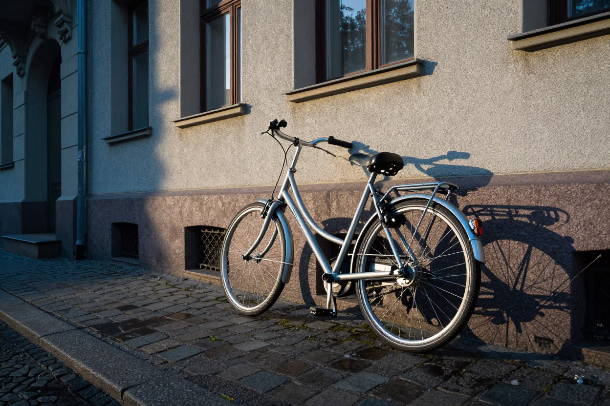 Bicycle in Berlin at Early Morning Light in in Berlin, Germany