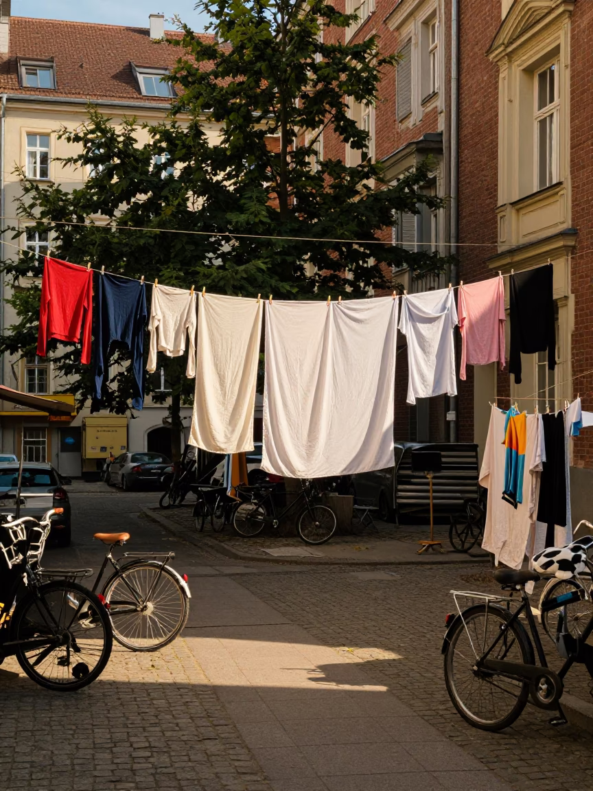 Bicycle in Berlin at Late Afternoon Light in in Berlin, Germany