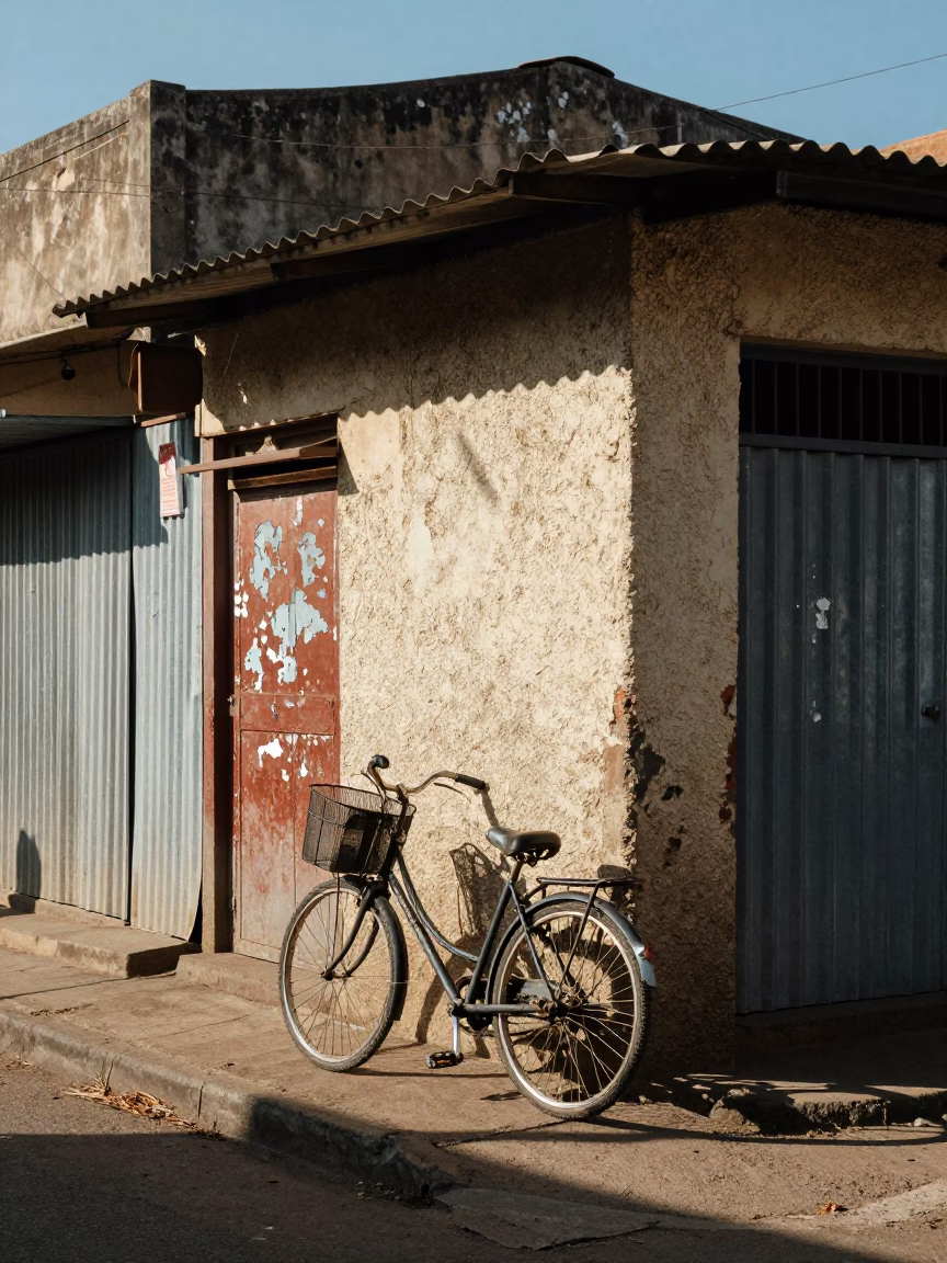 Bicycle in Johannesburg at Noon Light in in Johannesburg, South Africa