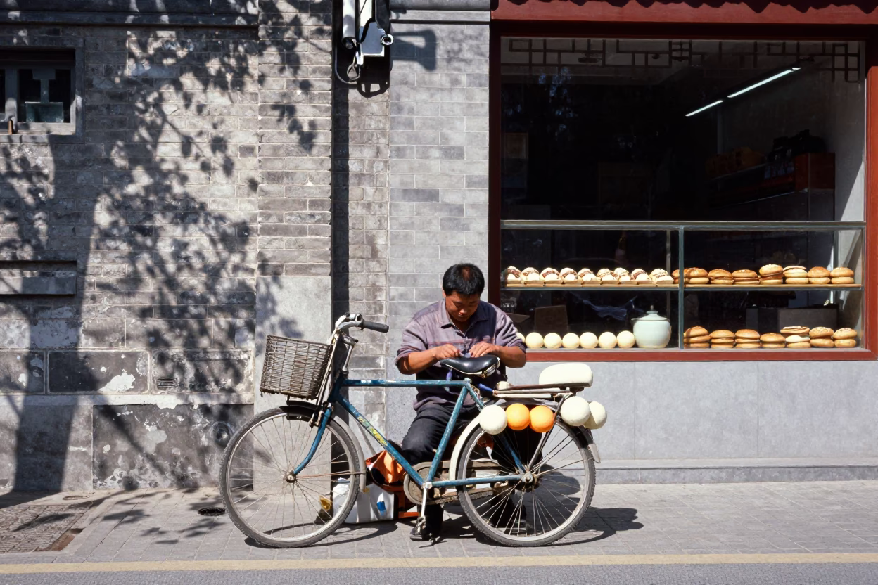 Bicycle Repair in Beijing in in Beijing, China