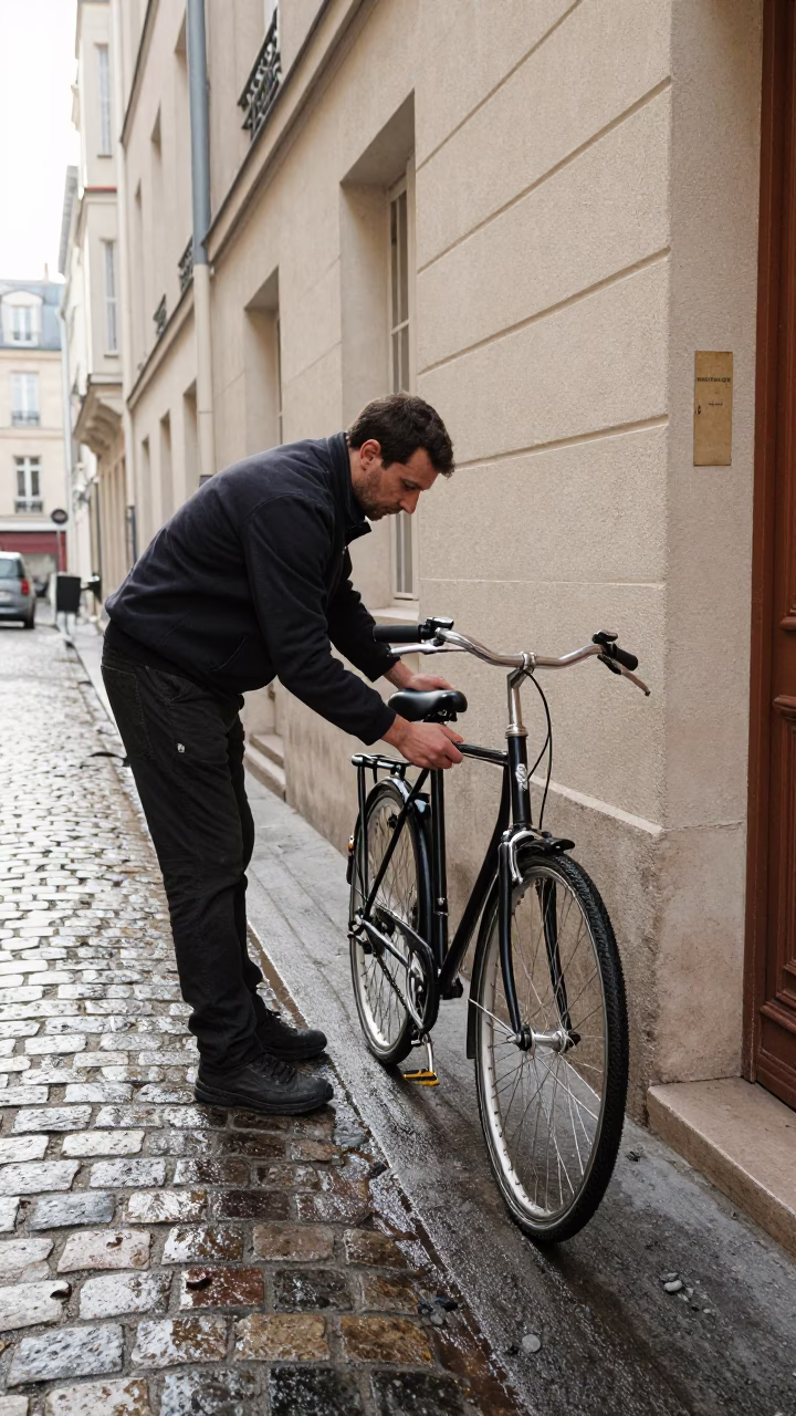 Bicycle Tire in Paris in in Paris, France