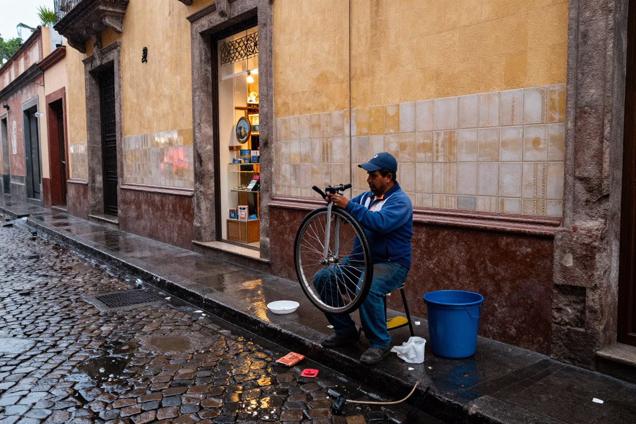 Bicycle Wheel in Mexico City in in Mexico City, Mexico