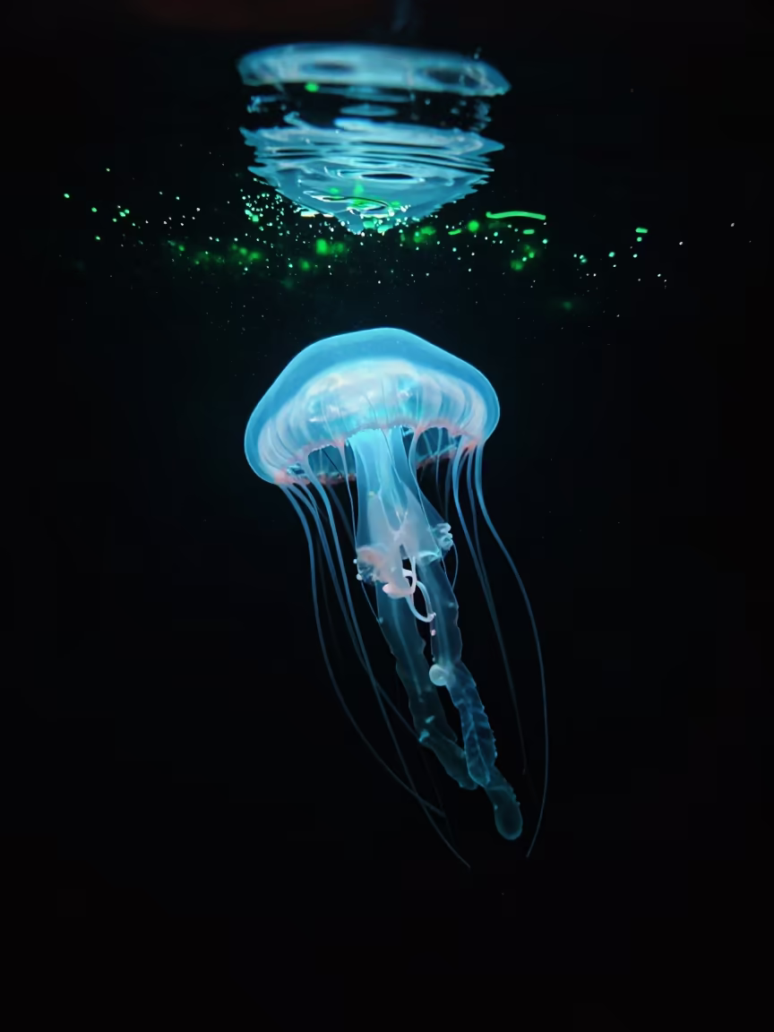 Bioluminescent Jellyfish Near Shinsaibashi Osaka in near Shinsaibashi, Osaka