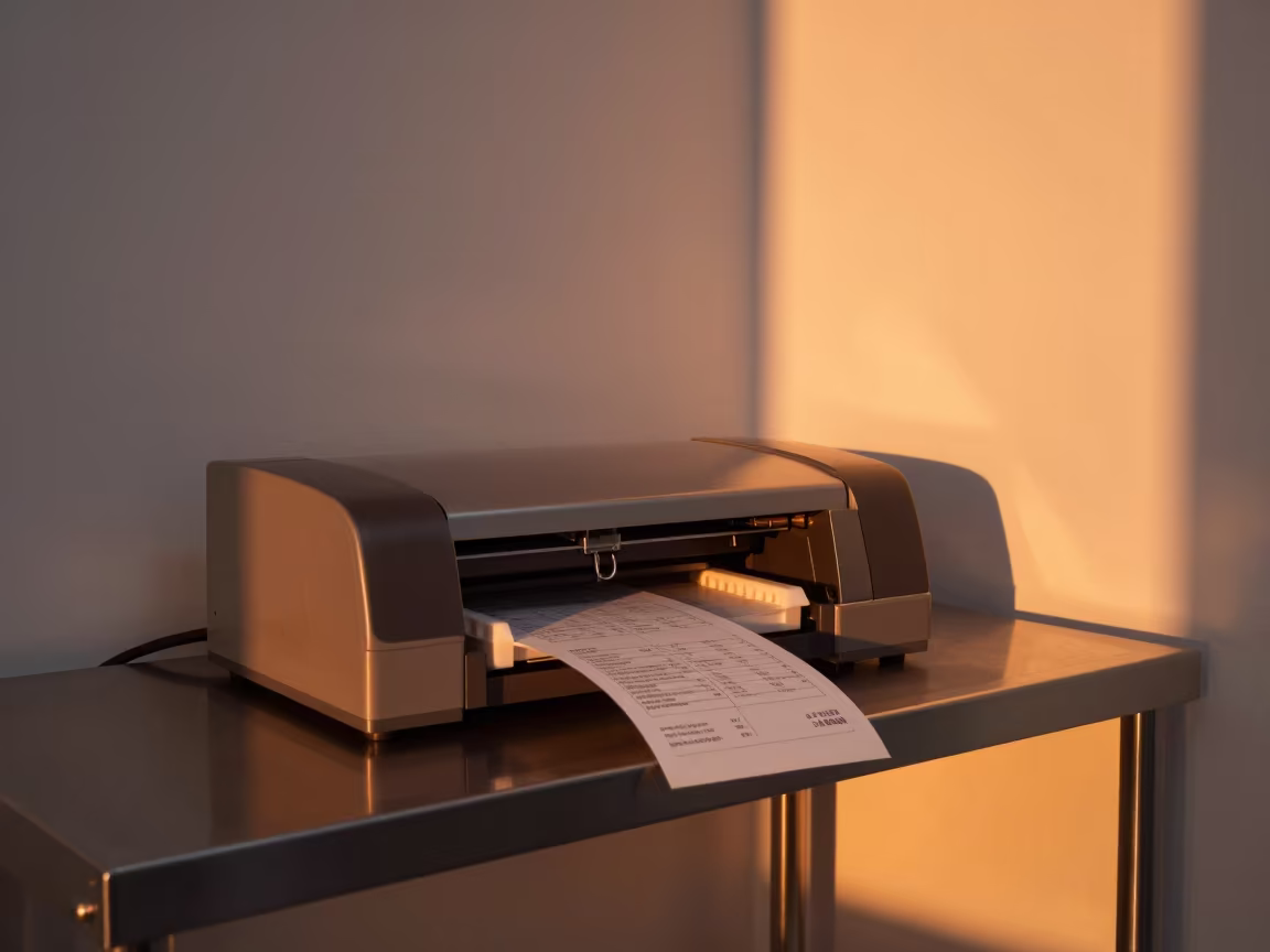Biopsy Printer Shelf in Kayseri Clinic in inside a clinic exam room in Kayseri
