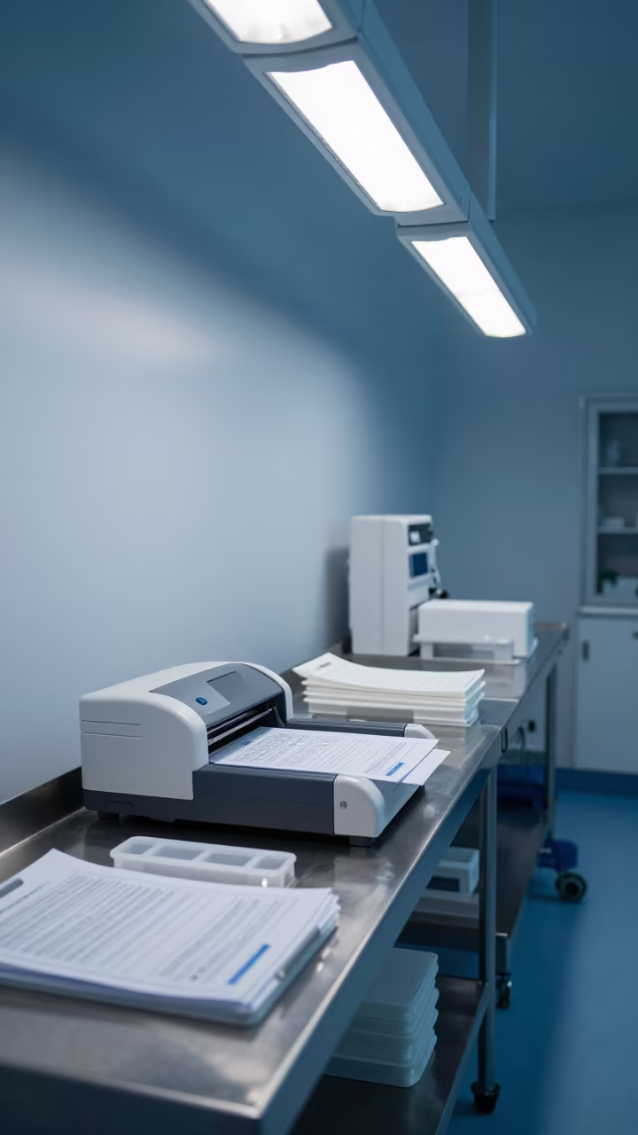 Biopsy Printer Shelf in Twilight Medical Suite Rosario in inside an imaging suite near Rosario