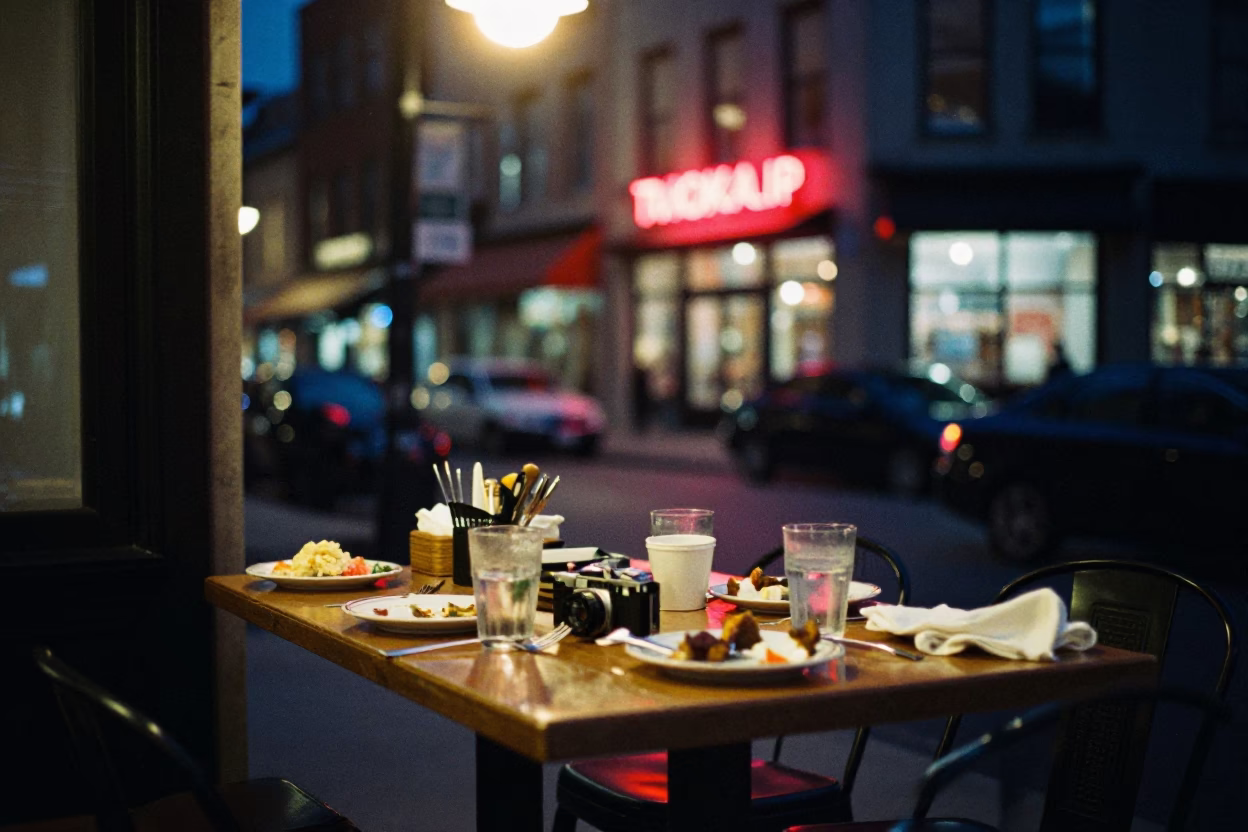 Bistro Table in Montreal in in Montreal, Quebec, Canada