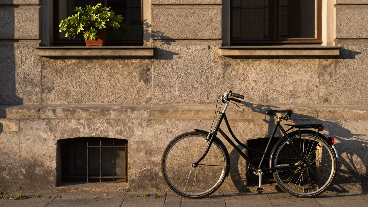 Black Bicycle in Berlin in in Berlin, Germany