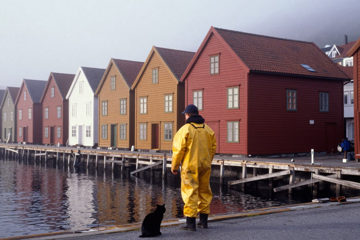 Black Cat in Bergen in in Bergen, Norway