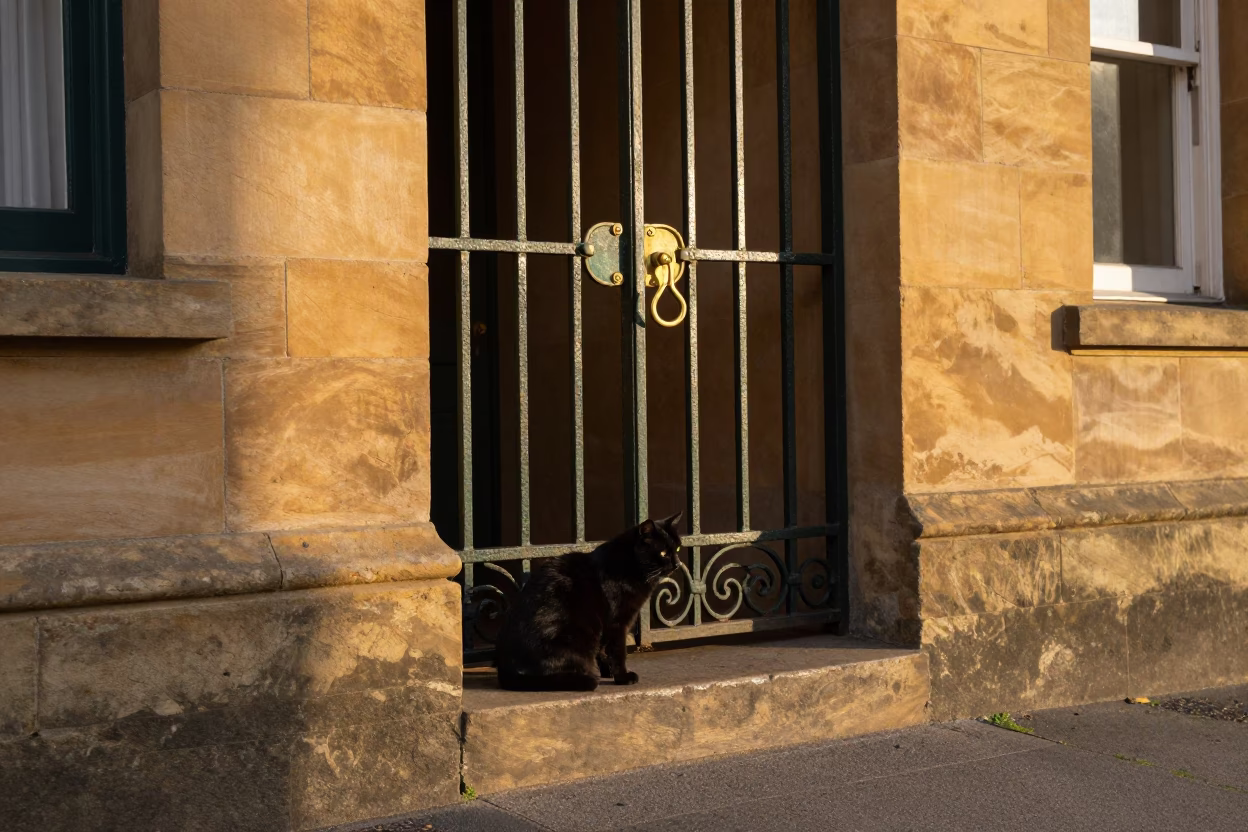 Black Cat in Hobart in in Hobart, Tasmania, Australia