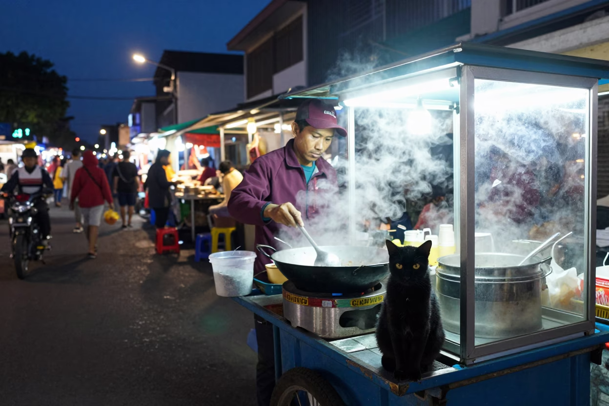 Black Cat in Surabaya in in Surabaya, Indonesia