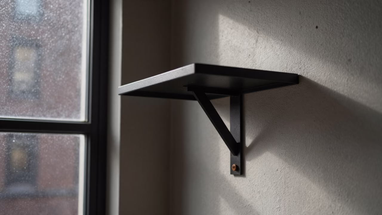 Black Metal Shelf Bracket in Boston in in Boston, United States