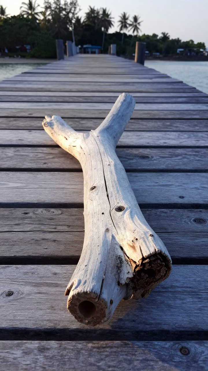 Bleached Driftwood in Phuket in in Phuket, Thailand