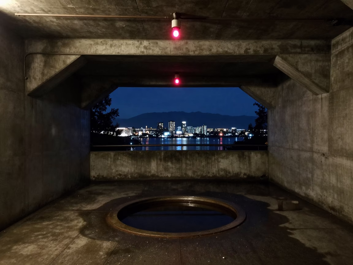 Blinking Indicators in Vancouver at The Deepest Night Sky Light in in Vancouver, British Columbia, Canada