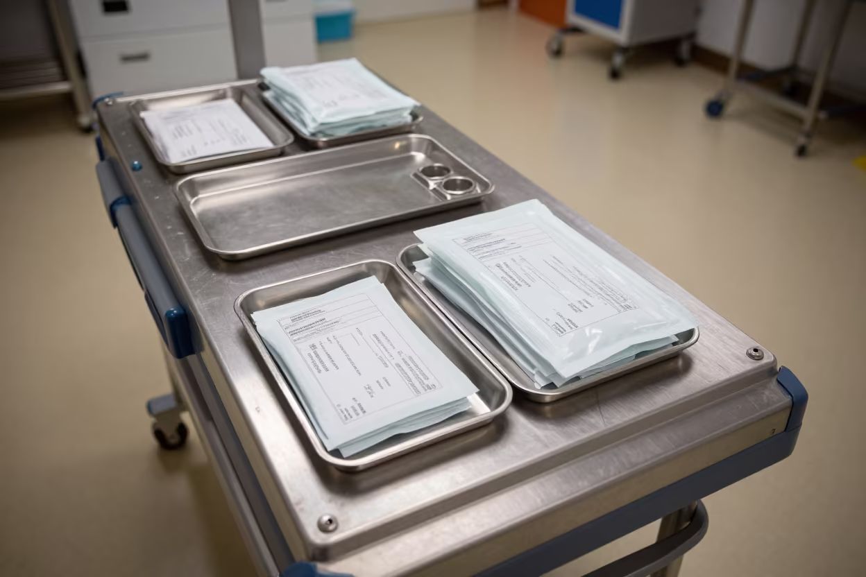 Blood Bank Cooler Seal Board Under Procedure Light in inside an imaging suite near Sydney
