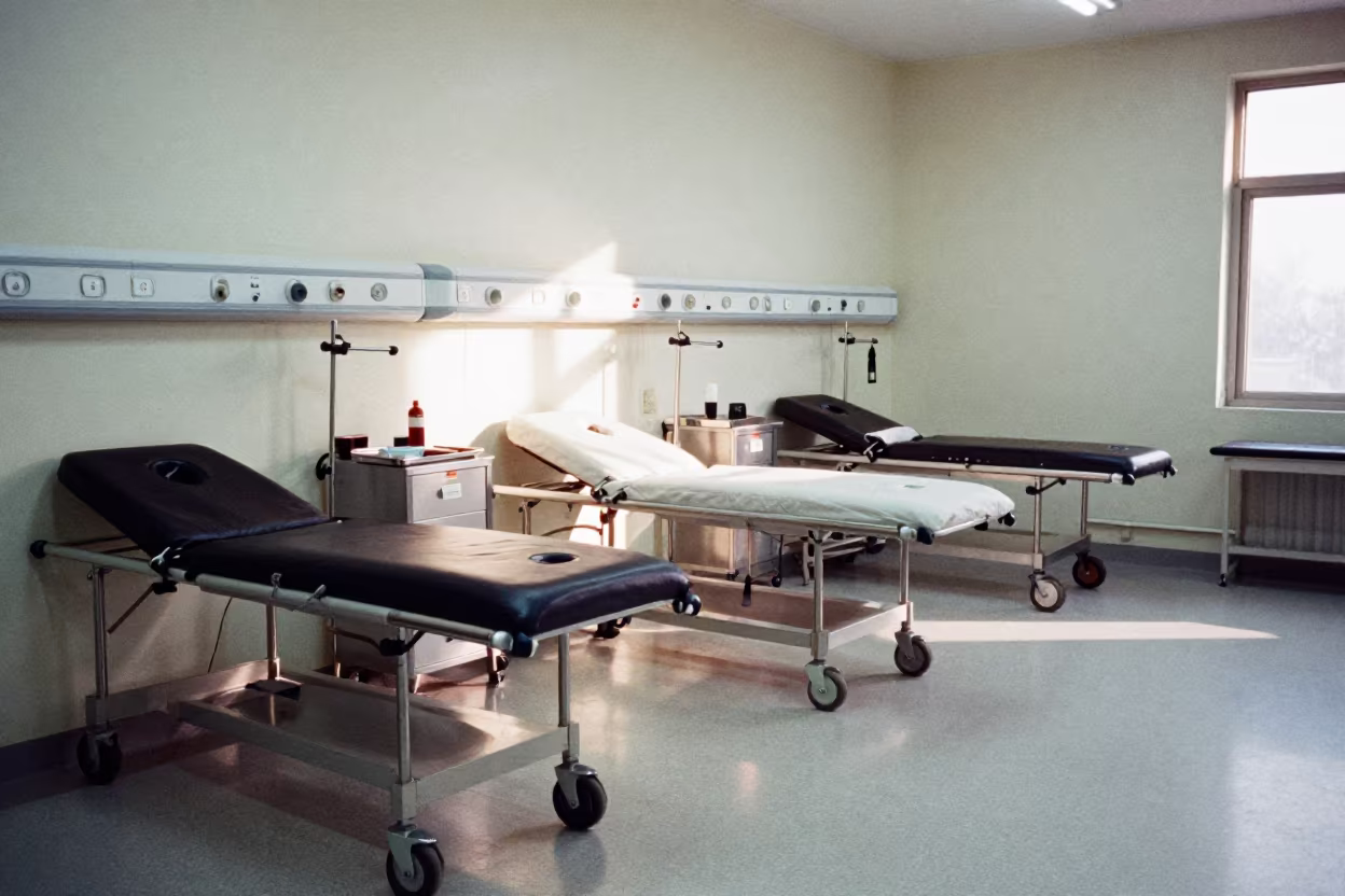 Blood Culture Tray in Solapur Recovery Area in inside a recovery area with treatment stations aligned in Solapur