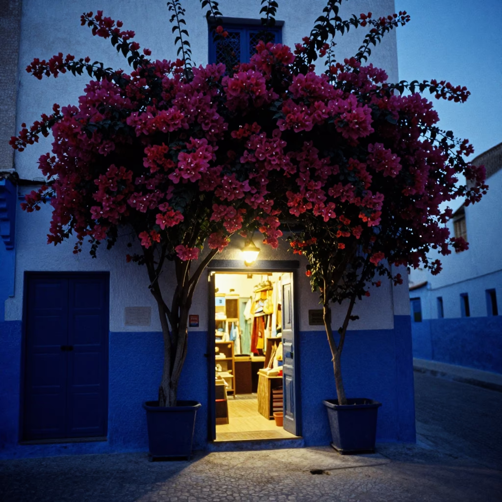Blooming Bougainvillea in Casablanca in in Casablanca, Morocco