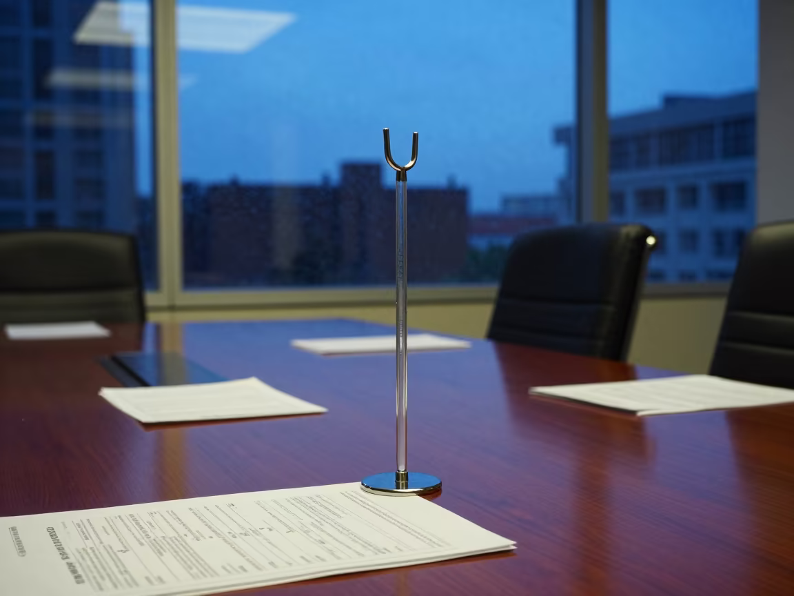 Blue Evening Light in Accra Conference Room in inside a conference room in Accra