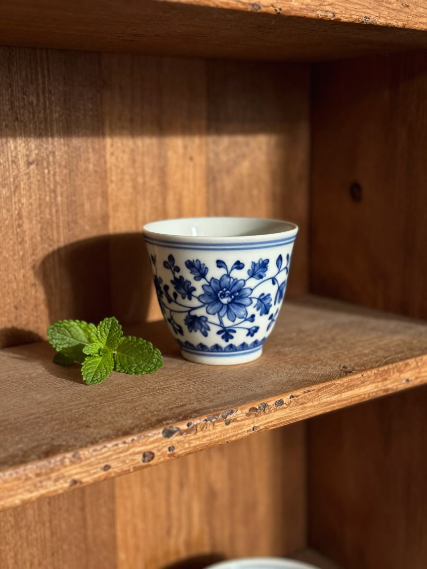 Blue Floral Pattern in Florence in in Florence, Italy