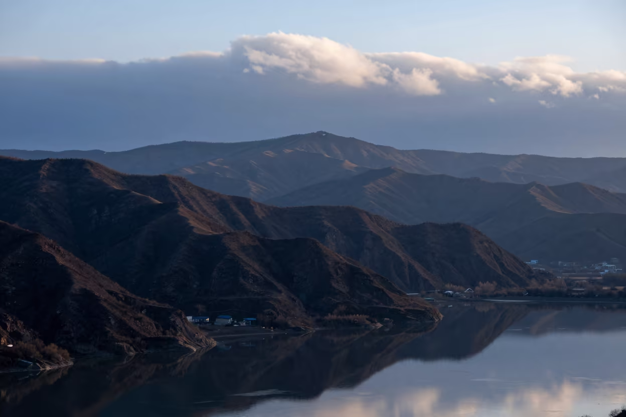 Blue Haze Mountain Ridges at Dawn in near Vera, Tbilisi