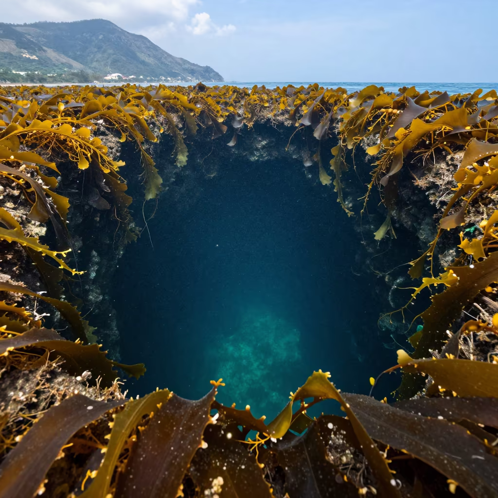 Blue Hole Kelp Shelf Colaba Midday in along a kelp-fringed shelf near Colaba, Mumbai