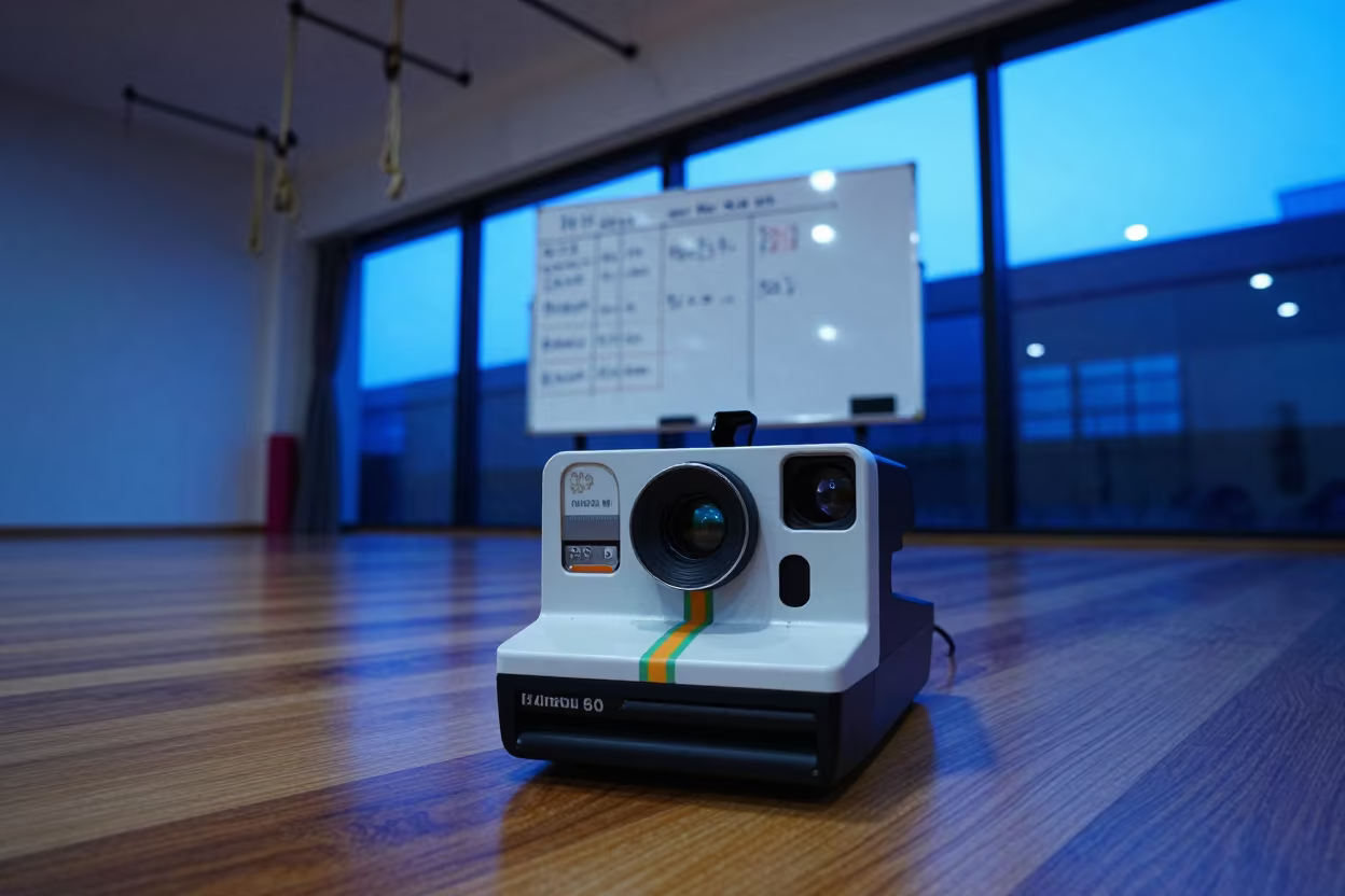 Blue Hour Bootcamp Timer Station Yoga Studio in inside a yoga studio before the session begins in Hsinchu