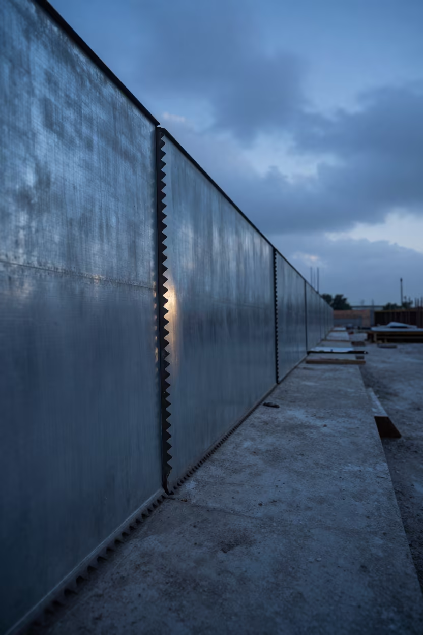 Blue Hour Construction Blade Tin on Deck in on an active construction deck in Nawabshah
