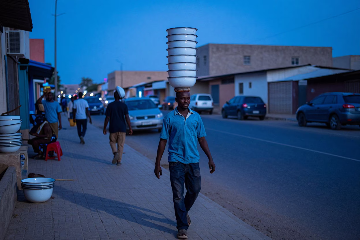 Blue Hour in Dakar in in Dakar, Senegal