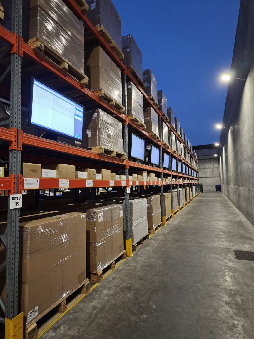 Blue Hour Logistics Rack Porto Alegre Packing Station in at a fulfillment packing station in Porto Alegre