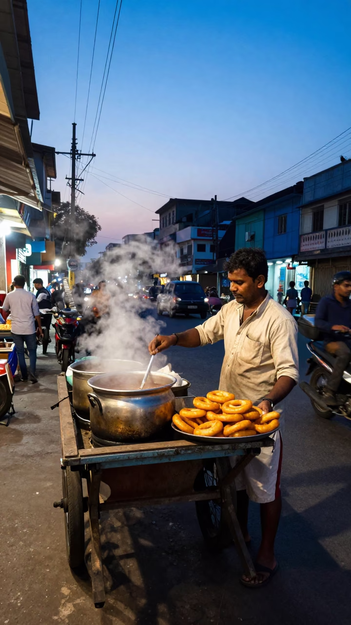 Blue Hour on After Sunset in Kolkata in in Kolkata, India
