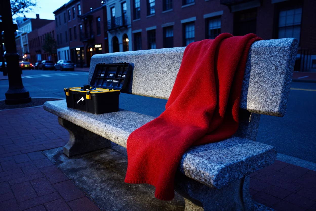 Blue Hour on Blanket in Boston in in Boston, Massachusetts, United States